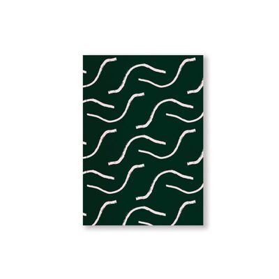 Green Wave Pocket Notebook, A6__default