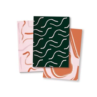 A6 Patterned Notebook Set of Three__default