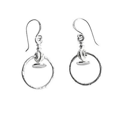 Boucles d'oreilles équestres en argent