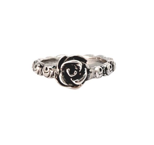 Silver Ring of Roses