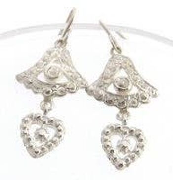 Boucles d'oreilles pendantes Love Lotus 2