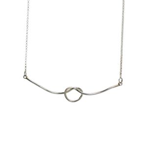 Collier noeud d'amour en argent