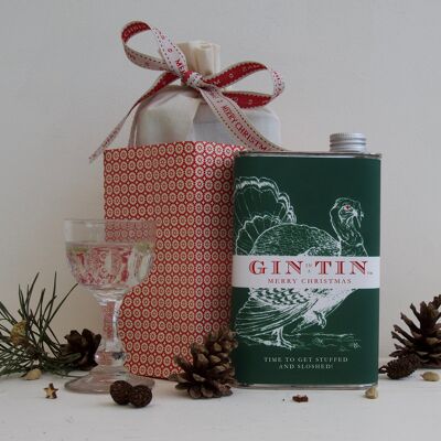Ginebra navideña en latas festivas - Lata de 50 cl - Caja de 6