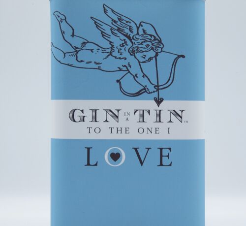 The Cupid, Love Tin Collection – Full Of Delicious Gin - Blue Tin (Case of 6)