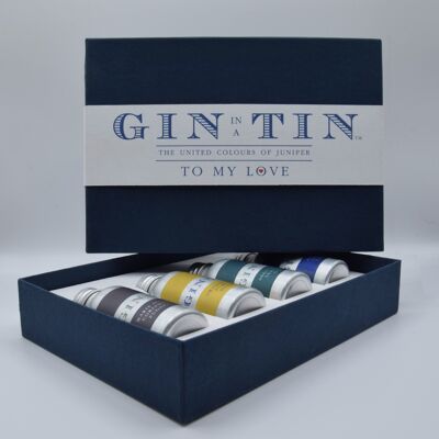 The Love Gin Tin, Coffret Cadeau – Boîte Bleue (Caisse de 12)