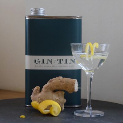 Ginger, Angelica Root & Lemon Peel Gin In TIn – No.13 50cl Tin (Case of 6)