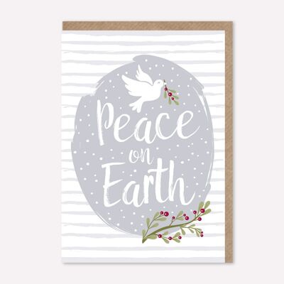 Tarjeta de Navidad - paz en la Tierra