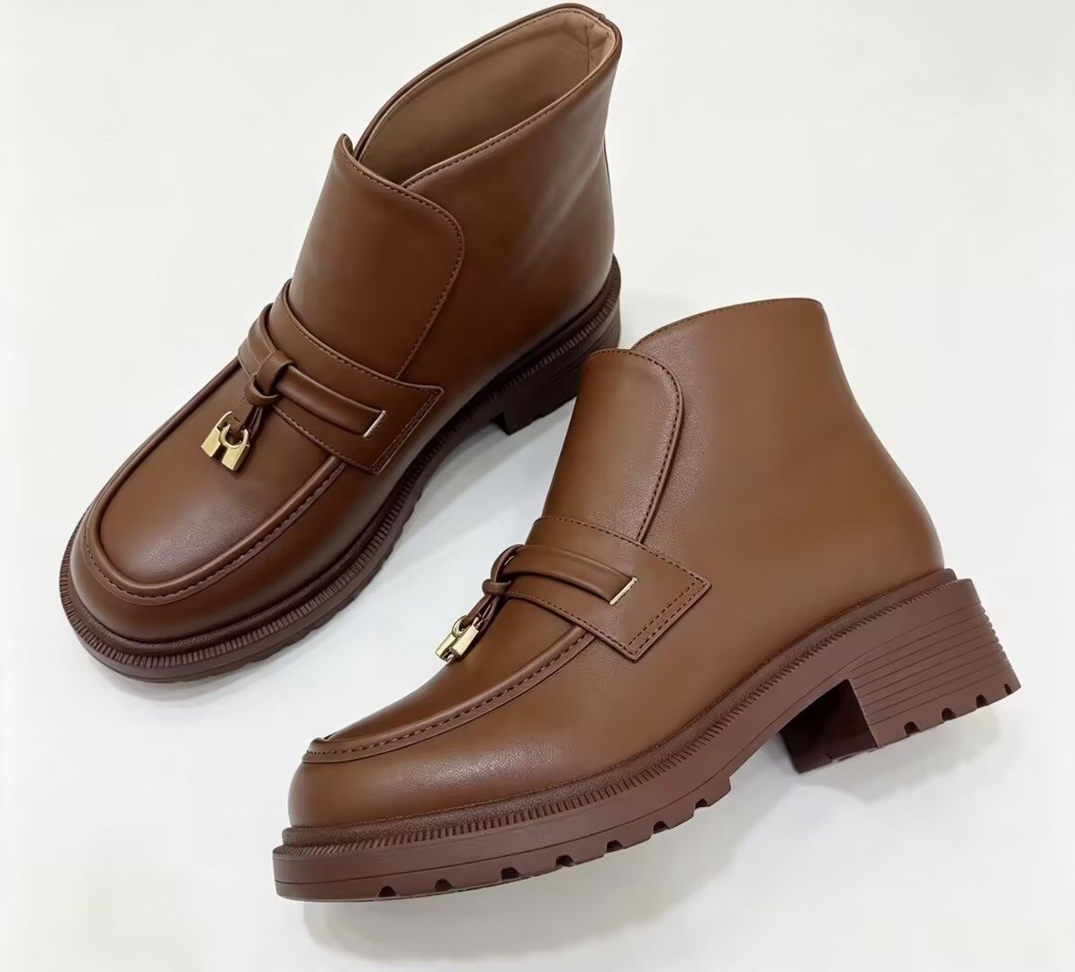 ANKLE BOOTS BUCKLES PADLOCKS