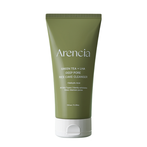 ARENCIA Thé vert + LHA Nettoyant pour pores profonds au gâteau de riz 150 g