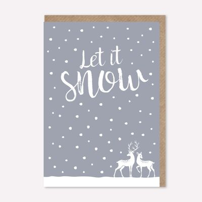 Weihnachtskarte - Let is snow