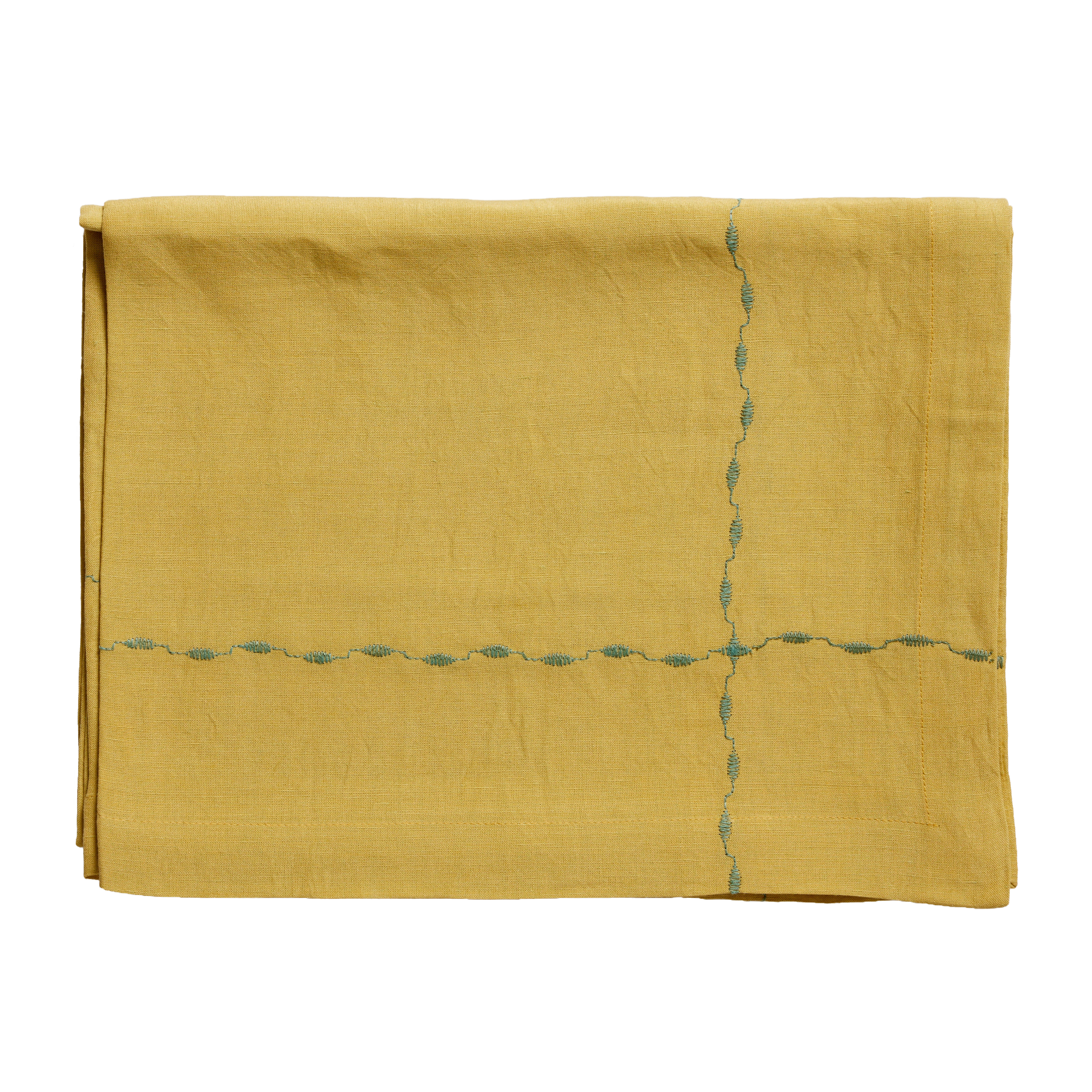 Meadow Tablecloth - Linen & Cotton Saffron