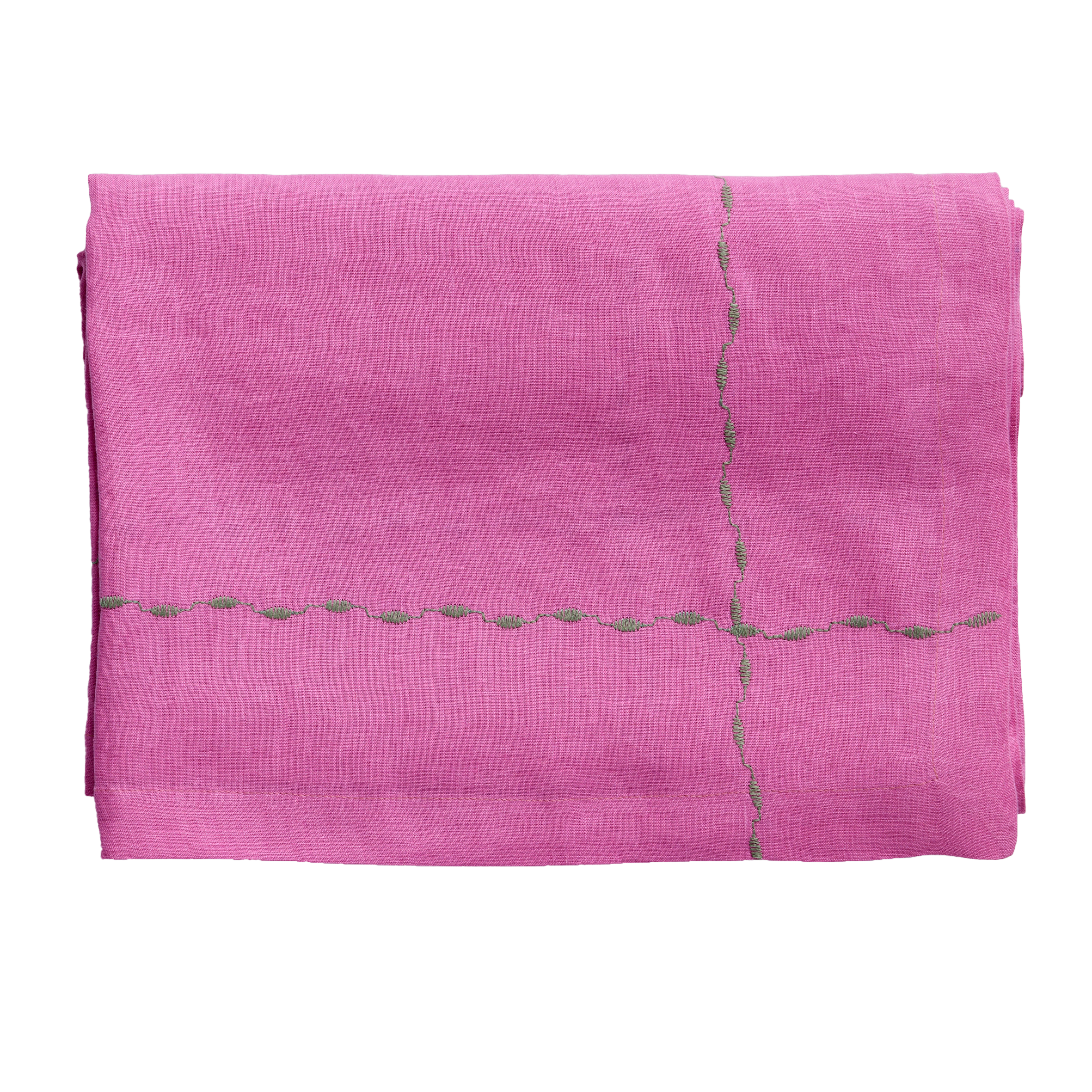 Meadow Tablecloth - Linen & Cotton Pink