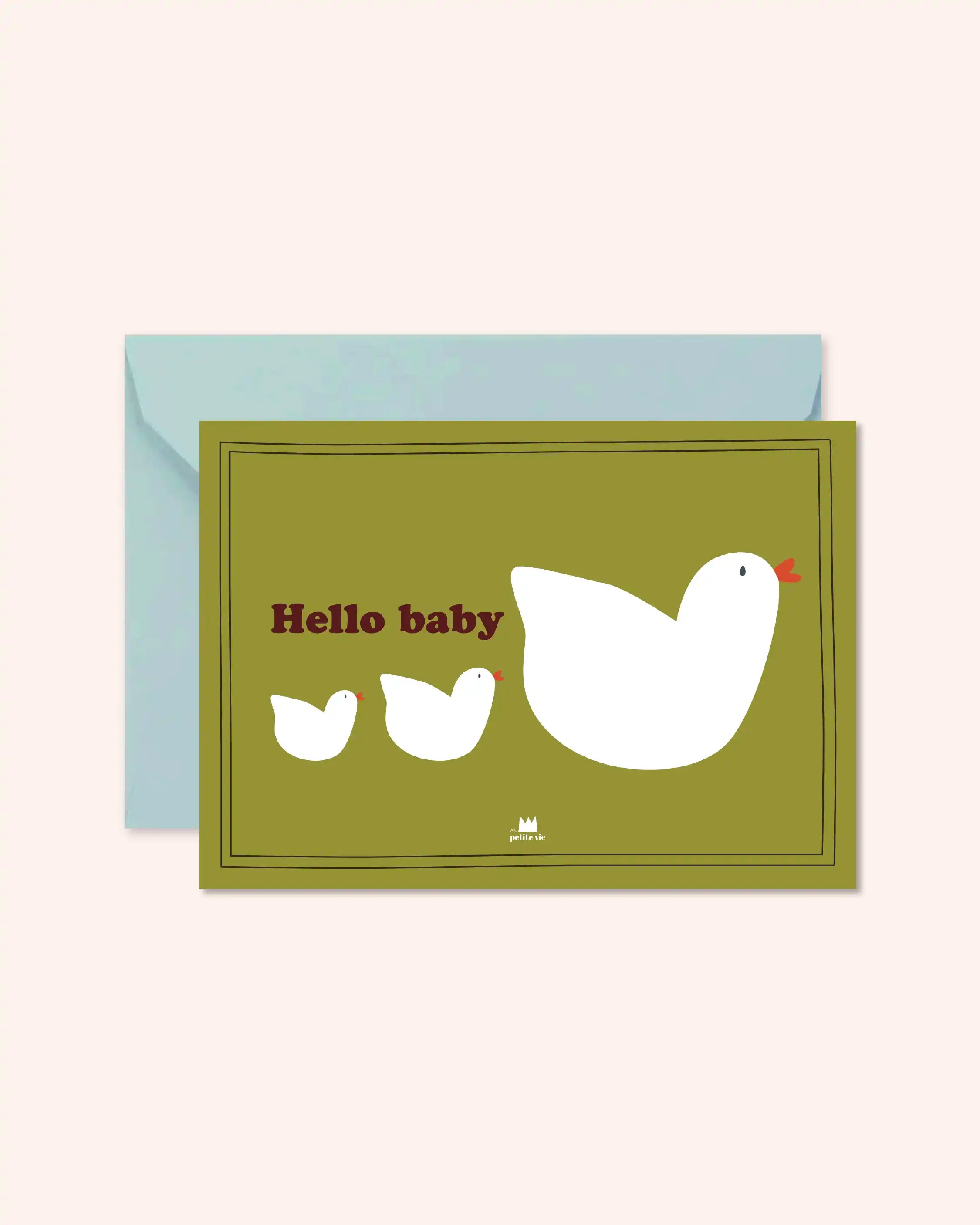 Carte Hello Baby Oie