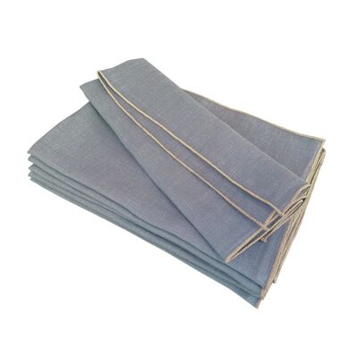 Linen napkin VILNIA, color: dove blue
