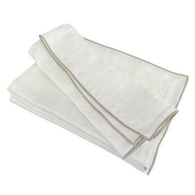 Linen napkin VILNIA, color: white