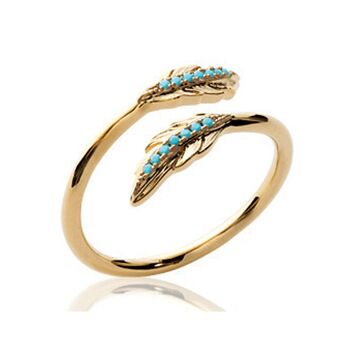 Bague Plume Turquoise 3