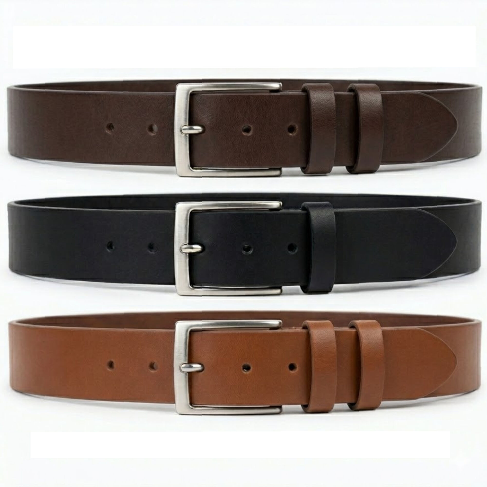 12 st. Italiaans Rundleren riem 4 CM. Breed - art. 017/40