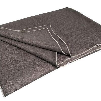 Linen tablecloth VILNIA, color: brown