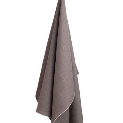 Linen tea towel VILNIA, color: brown