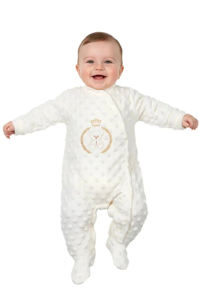 Baby Bubble Babygrow, Bear with Crown