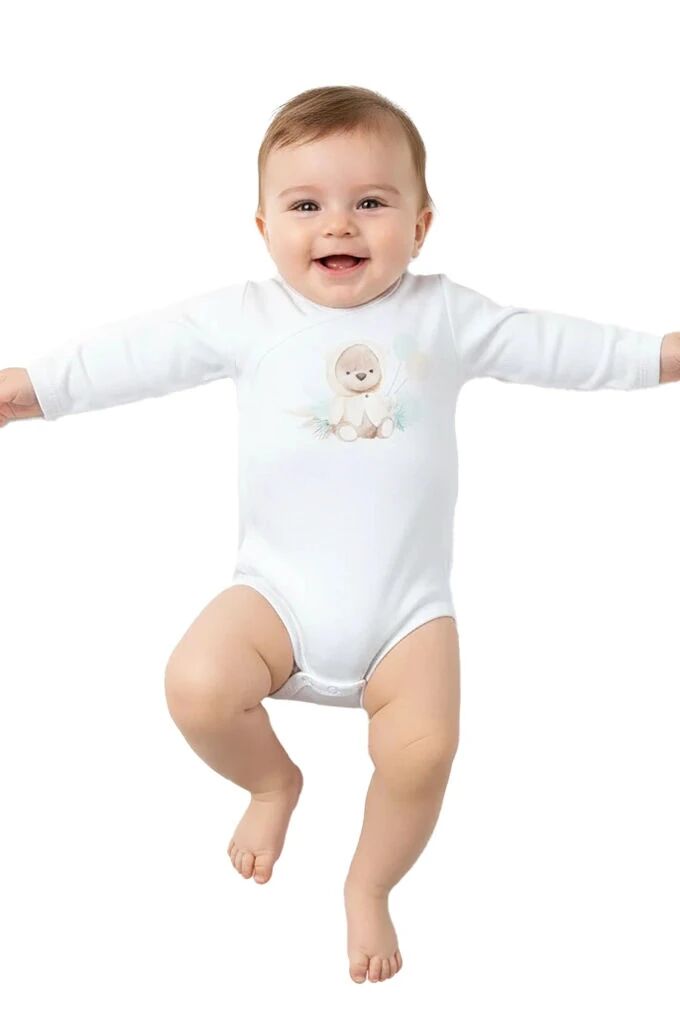 Baby Long-Sleeved Bodysuit, Autumn Bear