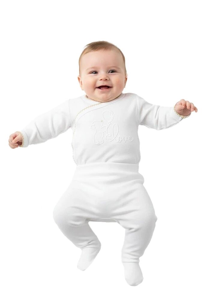Baby Bodysuit and Leggings Set, Bear with Balloon