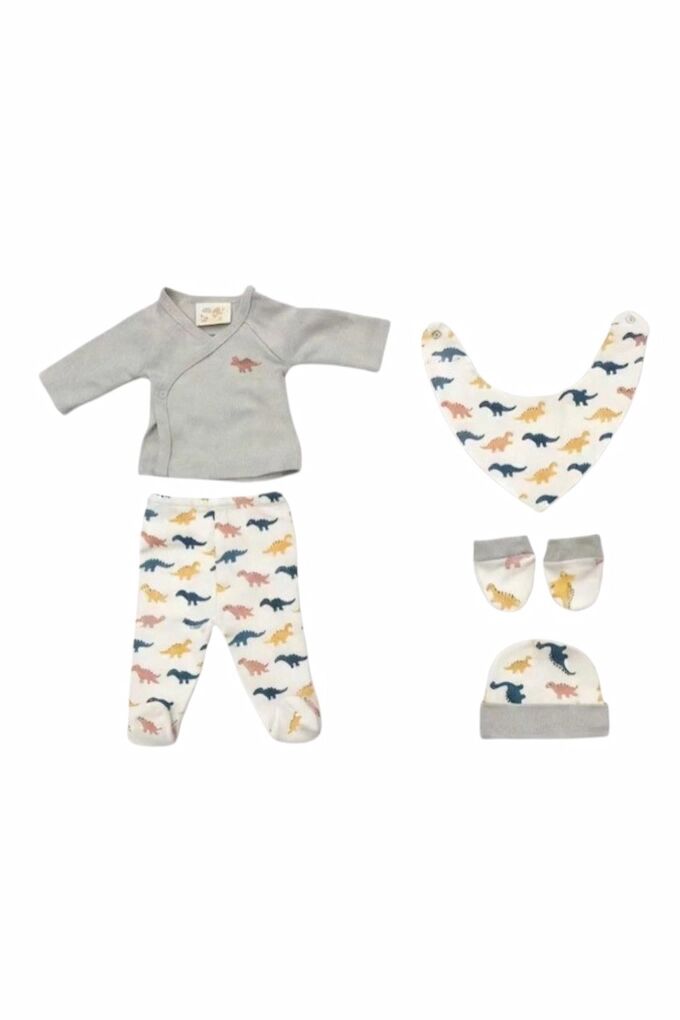 Baby Dinosaur Layette Set, 5 Pieces