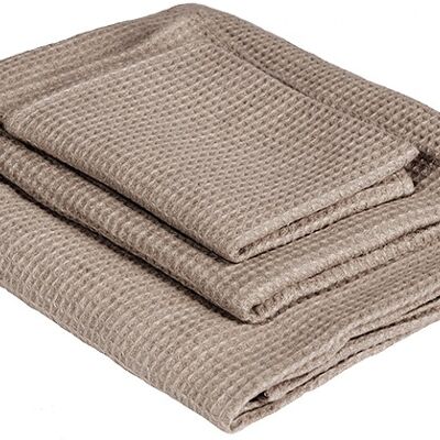 Linen guest towel LAUJA Waffelpique, color: natural