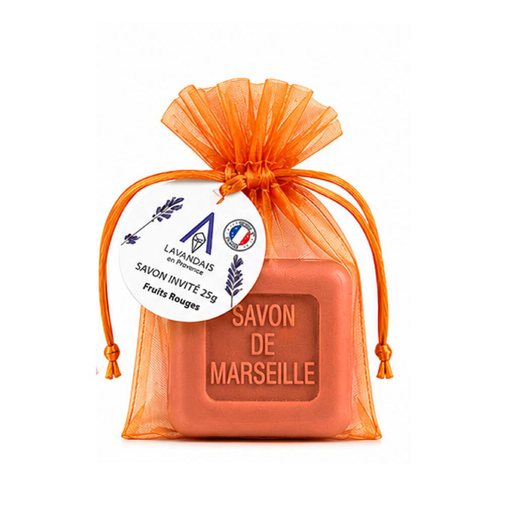 Mini Square Soap with Red Fruits & Organza Bag