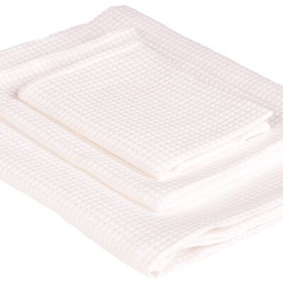 Linen towel LAUJA waffle pique, color: snow white