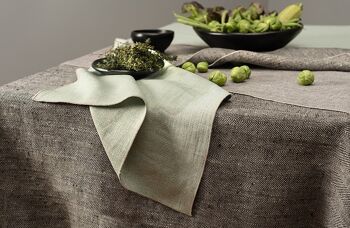 Serviette en lin AUDRA, couleur: menthe 3