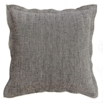 Linen cushion cover AUDRA, color: black