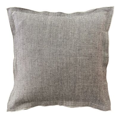 Fodera per cuscino in lino AUDRA, colore: grigio