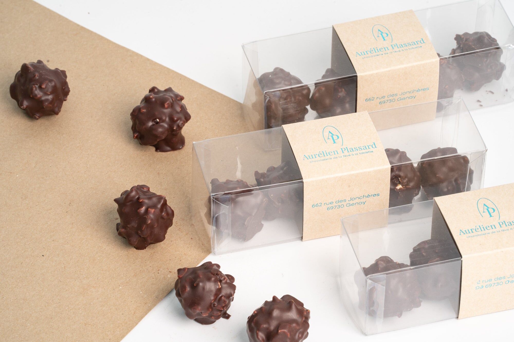 Caramel hazelnut rocks, dark chocolate 66% cocoa