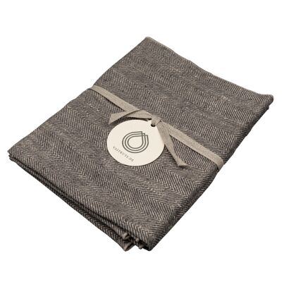 Serviette de douche en lin AUDRA, couleur: gris