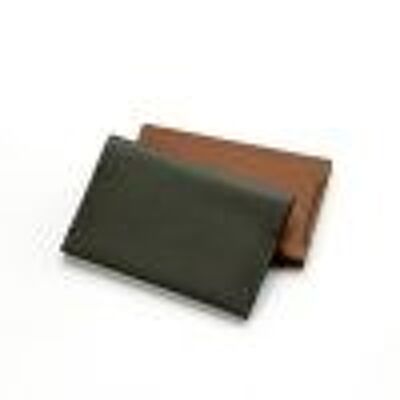 "Quadro" card holder in leather - Black