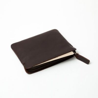 "Zipper" S wallet in black leather