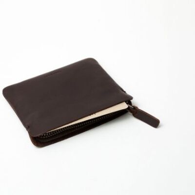 "Zipper" S wallet in black leather
