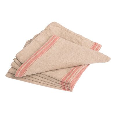 Linen napkin JARA, color: red