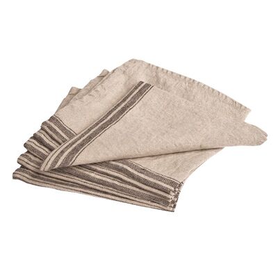 Linen napkin JARA, color: black