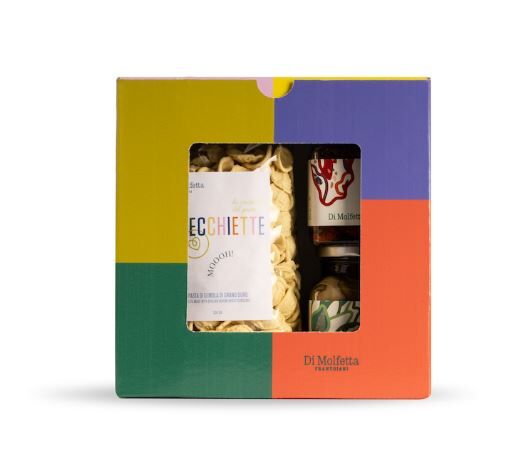 BOX orecchiette, pomodori secchi e carciofi sott'olio
