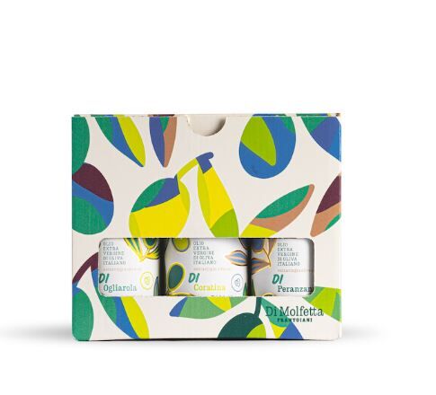 BOX Italian monocultivar extra virgin olive oil Apulian Essences 3x100ml