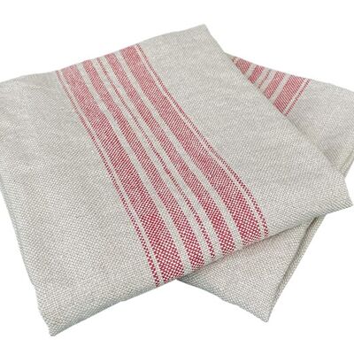 Linen tea towel JARA, color: red