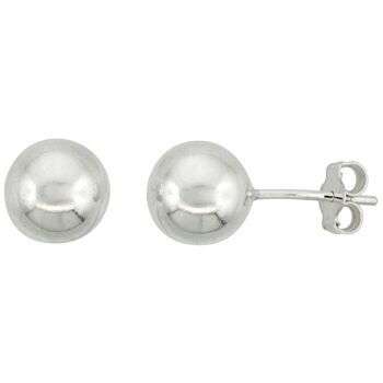 Clous à billes en argent sterling de 3 mm et boîte de présentation (SI-E0064-S-3MM+BOX) 1