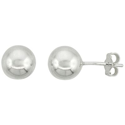 Borchie a sfera e scatola di presentazione in argento sterling da 5 mm (SI-E0064-S-5MM+BOX)