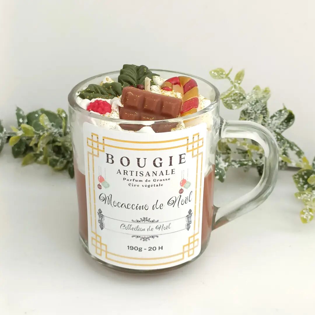 Christmas mocaccino mug candle