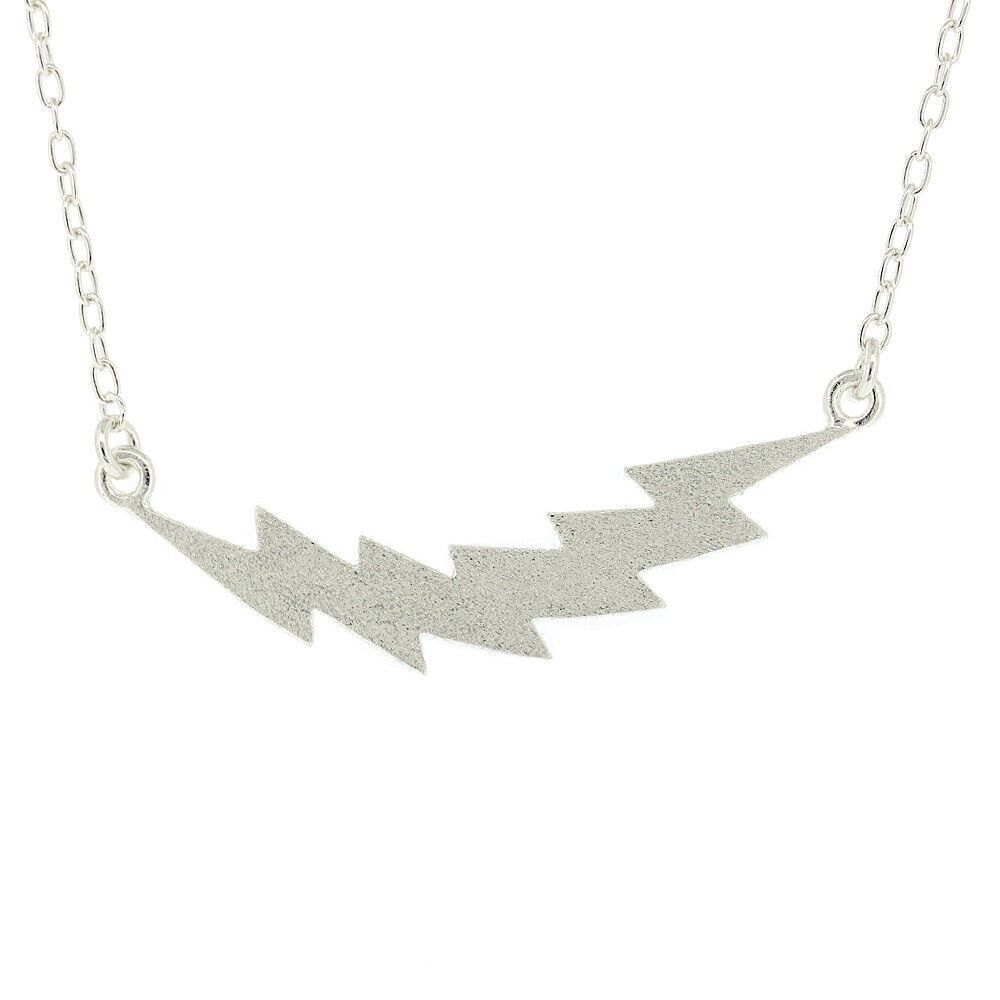 Collier éclair en argent sterling (K-N815-MAT+BOX)