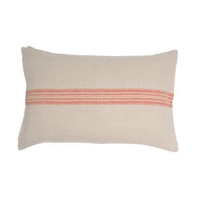 Housse de coussin en lin JARA, couleur: rouge 40 x 60 cm