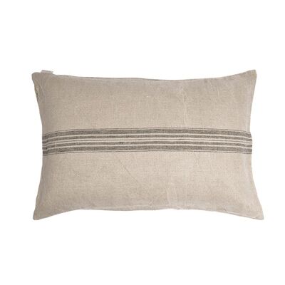 Linen cushion cover JARA, color: black 40 x 60 cm