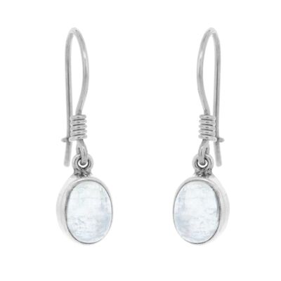 Moonstone Oval Drop Earrings and Presentation Box (NSE22-M+BOX)